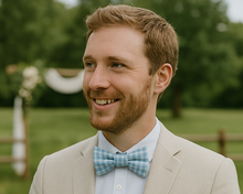 Charger l'image dans la galerie, NŒUD PAPILLON - Vichy Bleu Clair Saint-Tropez