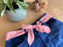 Charger l'image dans la galerie, CEINTURE FOULARD - Pois Blanc Moyen Rose