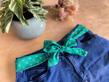 Charger l'image dans la galerie, CEINTURE FOULARD - Popeline Cercles Verts