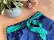 Charger l'image dans la galerie, CEINTURE FOULARD - Popeline Cercles Verts