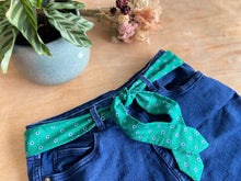 Charger l'image dans la galerie, CEINTURE FOULARD - Popeline Cercles Verts