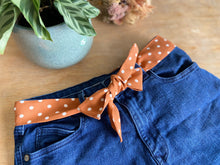 Charger l'image dans la galerie, CEINTURE FOULARD - Pois Blanc Moyen Terracotta