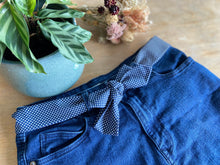 Charger l'image dans la galerie, CEINTURE FOULARD - Petit Pois Bleu Marine