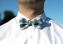 Charger l'image dans la galerie, NŒUD PAPILLON - Vichy Bleu Canard