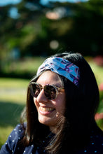 Charger l'image dans la galerie, HEADBAND TURBAN - Fleuri Bleu et Rose