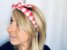 Charger l'image dans la galerie, HEADBAND À NOUER - Vichy Rouge