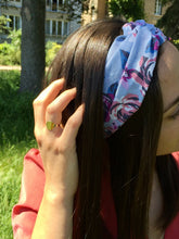 Charger l'image dans la galerie, HEADBAND TURBAN - Fleuri Bleu et Rose