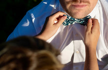 Charger l'image dans la galerie, NŒUD PAPILLON - Tilleul Bleu Canard