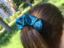 Charger l'image dans la galerie, FOULCHIE - Bleu Canard à Pois Blancs