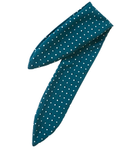 Charger l'image dans la galerie, FOULCHIE - Bleu Canard à Pois Blancs