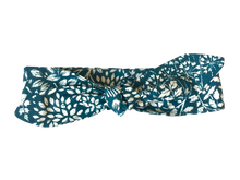 Charger l'image dans la galerie, HEADBAND À NOUER - Tilleul Bleu Canard