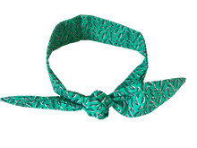 Charger l'image dans la galerie, HEADBAND À NOUER - Vert Green Feuilles