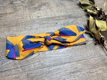 Charger l'image dans la galerie, HEADBAND À NOUER - Orange et Bleu Sauvage