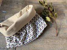 Charger l'image dans la galerie, SNOOD RÉVERSIBLE - Bleu Clair Violet Geometrik Pastel