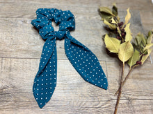 Charger l'image dans la galerie, FOULCHIE - Bleu Canard à Pois Blancs