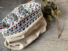 Charger l'image dans la galerie, SNOOD RÉVERSIBLE - Bleu Clair Violet Geometrik Pastel