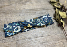 Charger l'image dans la galerie, HEADBAND À NOUER - Bleu Canard Mint Floral