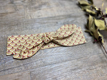 Charger l'image dans la galerie, HEADBAND À NOUER - Beige Eventails Champagne