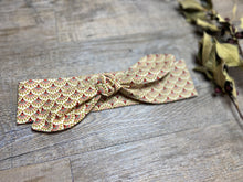 Charger l'image dans la galerie, HEADBAND À NOUER - Beige Eventails Champagne