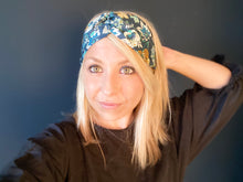 Charger l'image dans la galerie, HEADBAND TURBAN - Bleu Canard Mint Floral