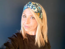 Charger l'image dans la galerie, HEADBAND TURBAN - Bleu Canard Mint Floral