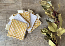Charger l'image dans la galerie, LINGETTES 100% Coton éponge - Lot de 5 Jaune Shell Moutarde (Panier en option)