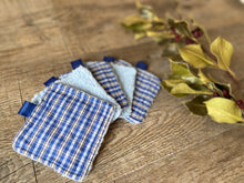 Charger l'image dans la galerie, LINGETTES 100% Coton éponge - Lot de 5 Bleues (Panier en option)