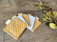 Charger l'image dans la galerie, LINGETTES 100% Coton éponge - Lot de 5 Jaune Shell Moutarde (Panier en option)