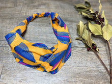 Charger l'image dans la galerie, HEADBAND TURBAN - Orange et Bleu Sauvage