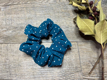 Charger l'image dans la galerie, FOULCHIE - Bleu Canard à Pois Blancs