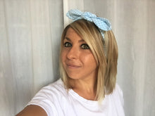 Charger l'image dans la galerie, HEADBAND À NOUER - Vichy Bleu Clair Saint-Tropez