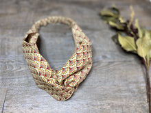 Charger l'image dans la galerie, HEADBAND TURBAN - Beige Eventails Champagne