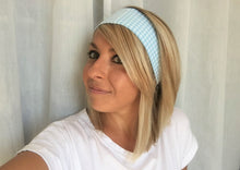 Charger l'image dans la galerie, HEADBAND À NOUER - Vichy Bleu Clair Saint-Tropez