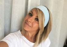 Charger l'image dans la galerie, HEADBAND À NOUER - Vichy Bleu Clair Saint-Tropez