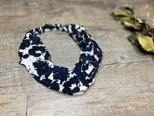 Charger l'image dans la galerie, HEADBAND TURBAN - Tâcheté Bleu et Noir