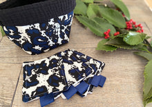 Charger l'image dans la galerie, LINGETTES 100% Coton Nid d'abeille - Lot de 5 Tacheté Bleu et Noir (Panier en option)