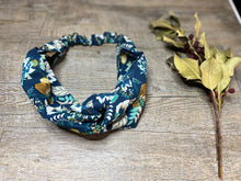 Charger l'image dans la galerie, HEADBAND TURBAN - Bleu Canard Mint Floral