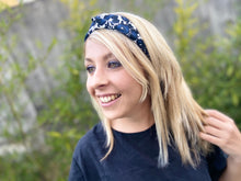 Charger l'image dans la galerie, HEADBAND TURBAN - Tâcheté Bleu et Noir