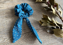 Charger l'image dans la galerie, MINI FOULCHIE - Bleu Canard à Pois Blancs