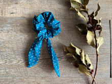 Charger l'image dans la galerie, MINI FOULCHIE - Bleu Canard à Pois Blancs