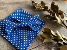 Charger l'image dans la galerie, NŒUD PAPILLON - Bleu à pois