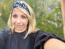 Charger l'image dans la galerie, HEADBAND TURBAN - Tâcheté Bleu et Noir