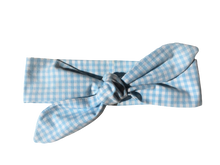 Charger l'image dans la galerie, HEADBAND À NOUER - Vichy Bleu Clair Saint-Tropez