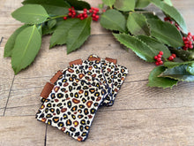 Charger l'image dans la galerie, LINGETTES 100% Coton éponge - Lot de 5 Léopard café (Panier en option)