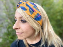 Charger l'image dans la galerie, HEADBAND TURBAN - Orange et Bleu Sauvage