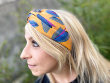 Charger l'image dans la galerie, HEADBAND TURBAN - Orange et Bleu Sauvage