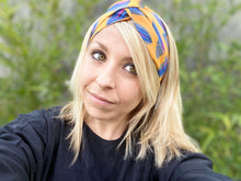 Charger l'image dans la galerie, HEADBAND TURBAN - Orange et Bleu Sauvage