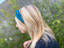 Charger l'image dans la galerie, HEADBAND TURBAN - Bleu Canard à Pois