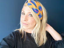 Charger l'image dans la galerie, HEADBAND TURBAN - Orange et Bleu Sauvage