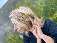 Charger l'image dans la galerie, HEADBAND TURBAN - Beige Eventails Champagne